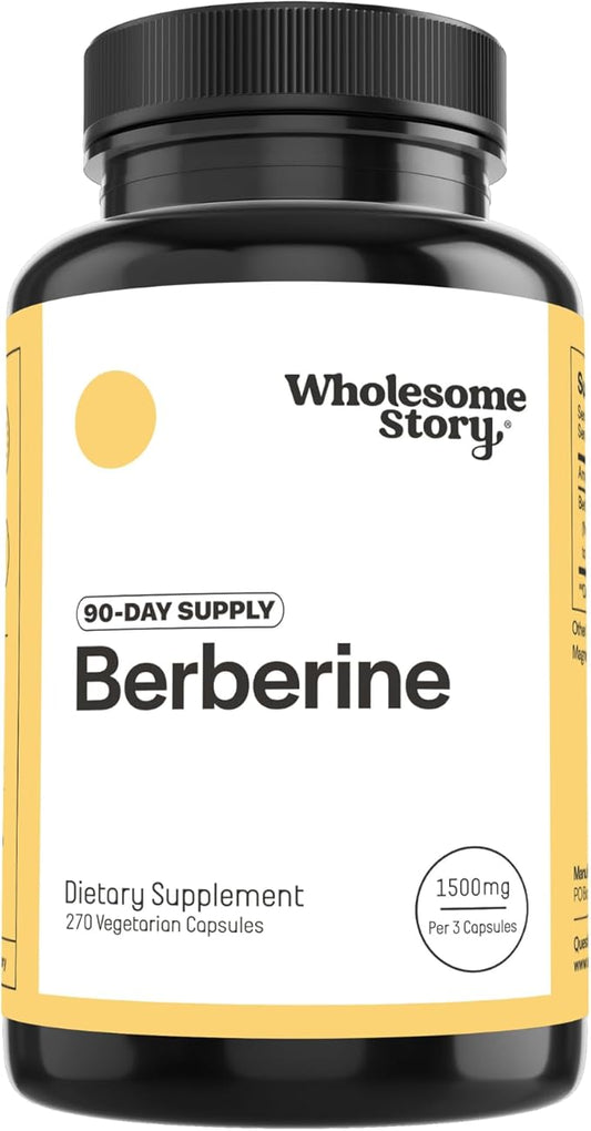 Berberine Supplement 1500mg | Berberine 500mg Per Capsule | 97% Standardized Purity | Supports Metabolic Profiles & Hormonal Balance | 270 Berberine HCL Capsules | Berberine Supplements 90-Day Supply