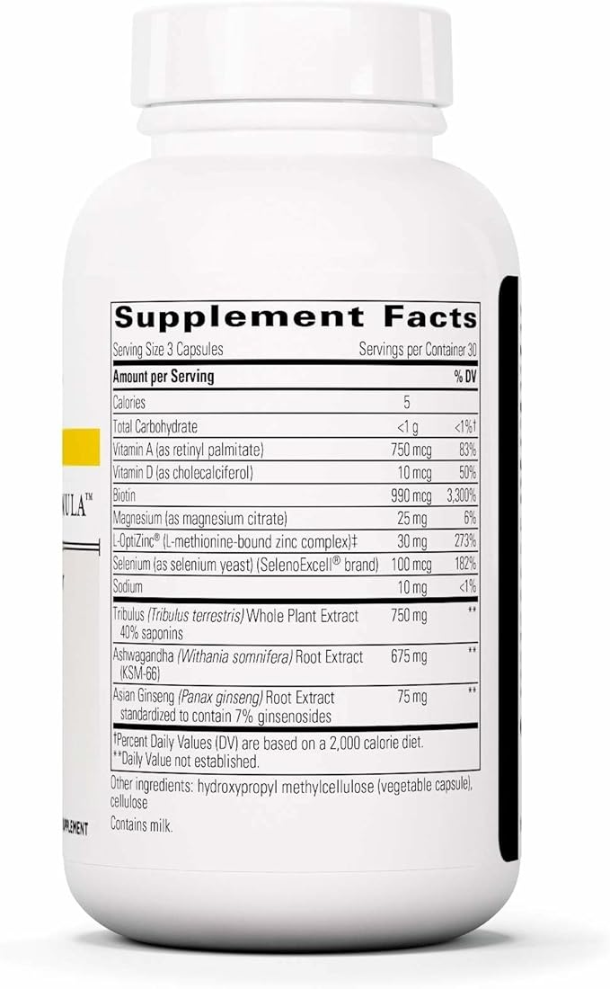 Integrative Therapeutics Testosterone Formula - Adult Health Supplement for Men's Health Support* - Male Health Supplement - Supports Active Lifestyles - Vegetarian - 90 Capsules (30 Servings)