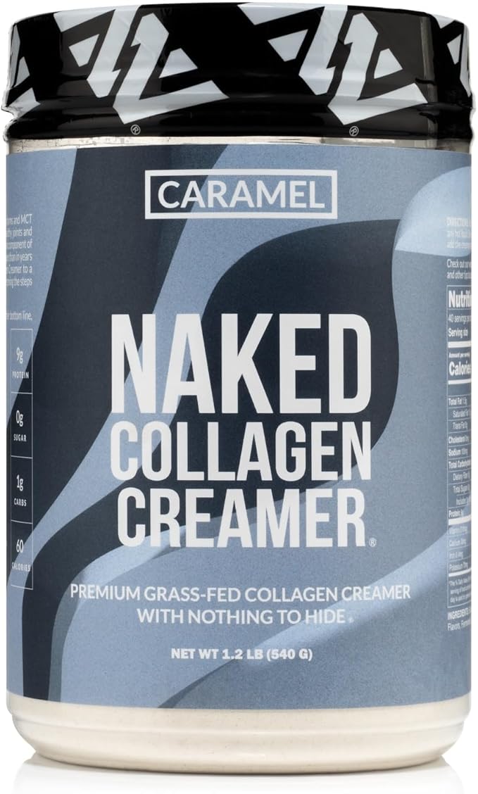 Naked Collagen Coffee Creamer - Caramel Collagen Creamer For Coffee - Dairy-Free, Gluten-Free, GMO-Free - Support Hair, Skin, and Nails - 40 Servings