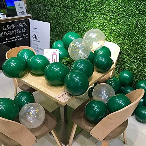 50pcs 12" Party Decoration Matte Latex Balloonfor Birthday Wedding Engagement Anniversary Christmas Festival-Blackish Green