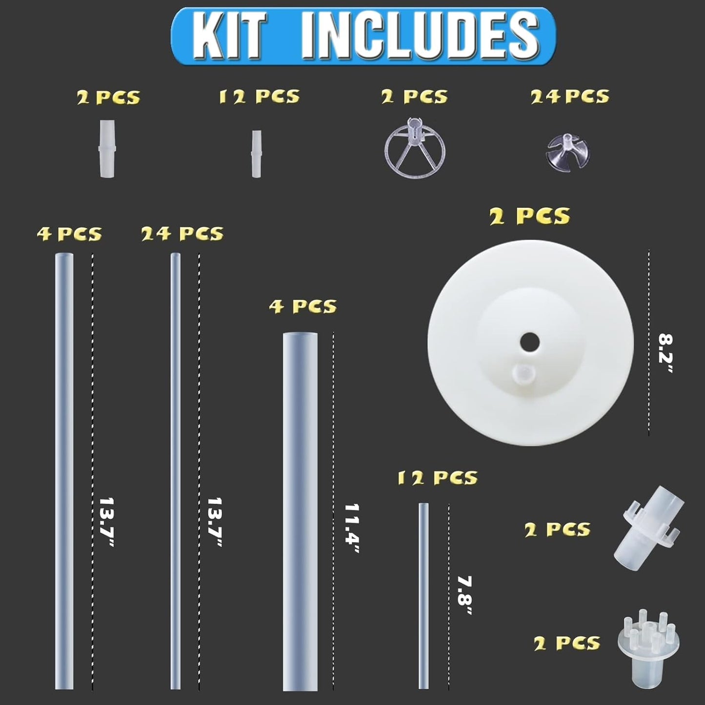 Balloon Column Stand Kit for Floor - Set of 2, Base and Pole,Balloon Tower Backdrop Decoration for Wedding, Birthday Party, or Bachelorette Parties (Balloons not included)