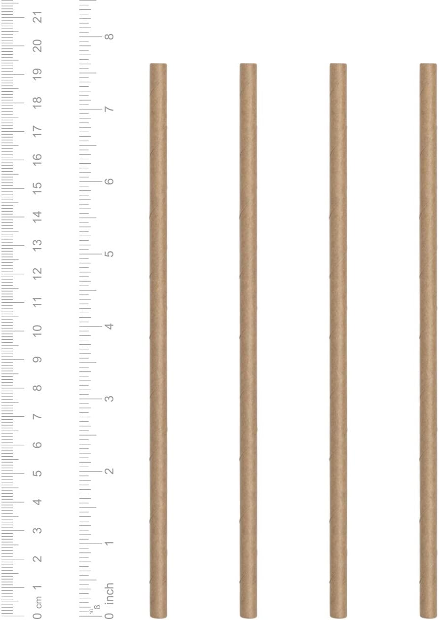Comfy Package [Case of 4,800] Kraft Paper Straws, 100% Biodegradable & Ink-free, Straws for drinking and Crafts - Kraft