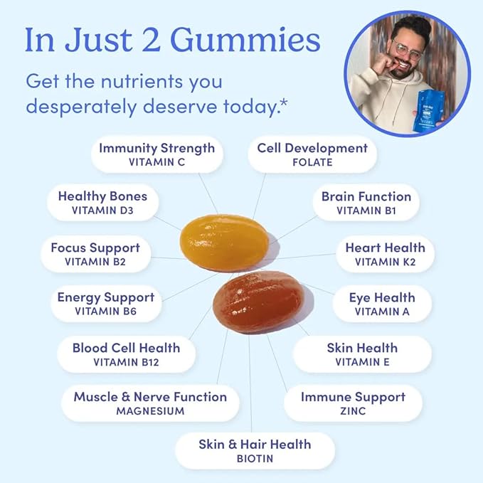 FIRST DAY Men’s Wellness Bundle with Multivitamins, Tribiotics & Calming Magnesium Gummies – Supports Nutrition, Immune & Digestive Health, Balanced Mood & Energy – 30-Day Supply