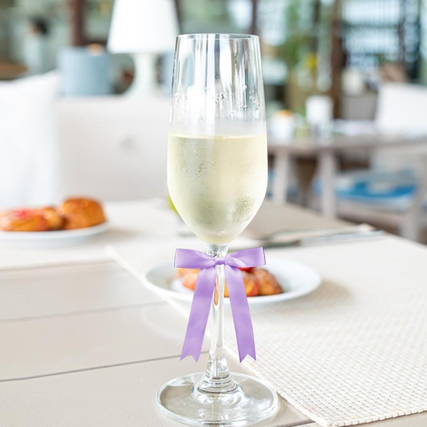 30 Pcs Satin Light Purple Bows with Twist Tie, 5x7 Inchfor Gift Wrapping Cake Treat Bags Craft DIY Gift, Birthday Decorations, Balloons & Garland Home Decor