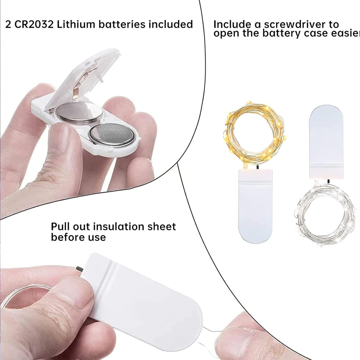 16 Pack 30 Led Fairy Lights Battery Operated String 10 Feet Waterproof Twinkle Mason Jar Silver Wire Firefly for Christmas Party W+wt