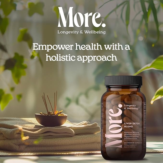 More. Longevity & Wellbeing Liver Detox Blend – Potent Extract-Based Formula with antioxidants and Amino acids for Liver and Digestive Support. Third-Party Tested. Made in The USA. 60 Capsules.