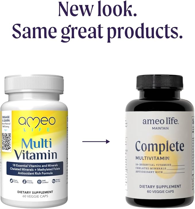 Daily Multivitamin for Adult Men & Women – Chelated Multivitamins with Zinc, Biotin, Iodine, Chromium, Manganese & Vitamins A, B6, B12, C, D, E – Complete Immune & Energy Support – 60 Capsules