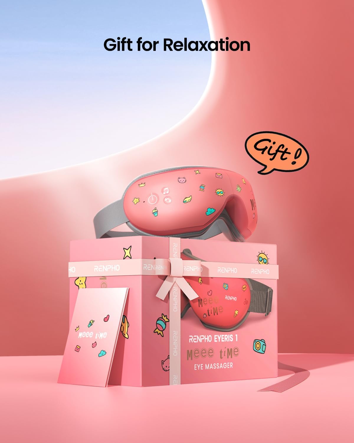 RENPHO Eyeris 1 Eye Massager with Heat, Birthday Gifts Eye Mask for Mom Dad Women Men Her Him, Smart Sleep Mask for Relax, Reduce Strain