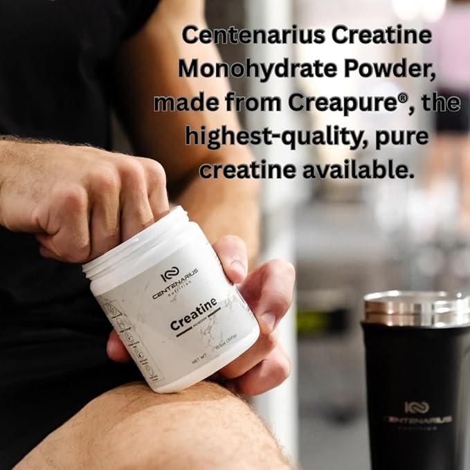 Centenarius Nutrition Creapure® Creatine Monohydrate Powder Supplement - Creatine for Women and Men - Unflavored Micronized Creatine Powder for Strength & Endurance