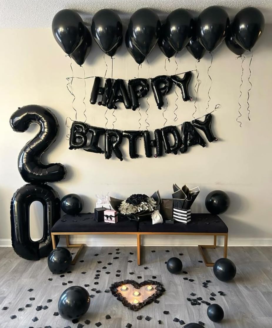 Black Number 14 Balloon - 40 Inch, Birthday Party Decorations, Anniversary & Graduation Supplies