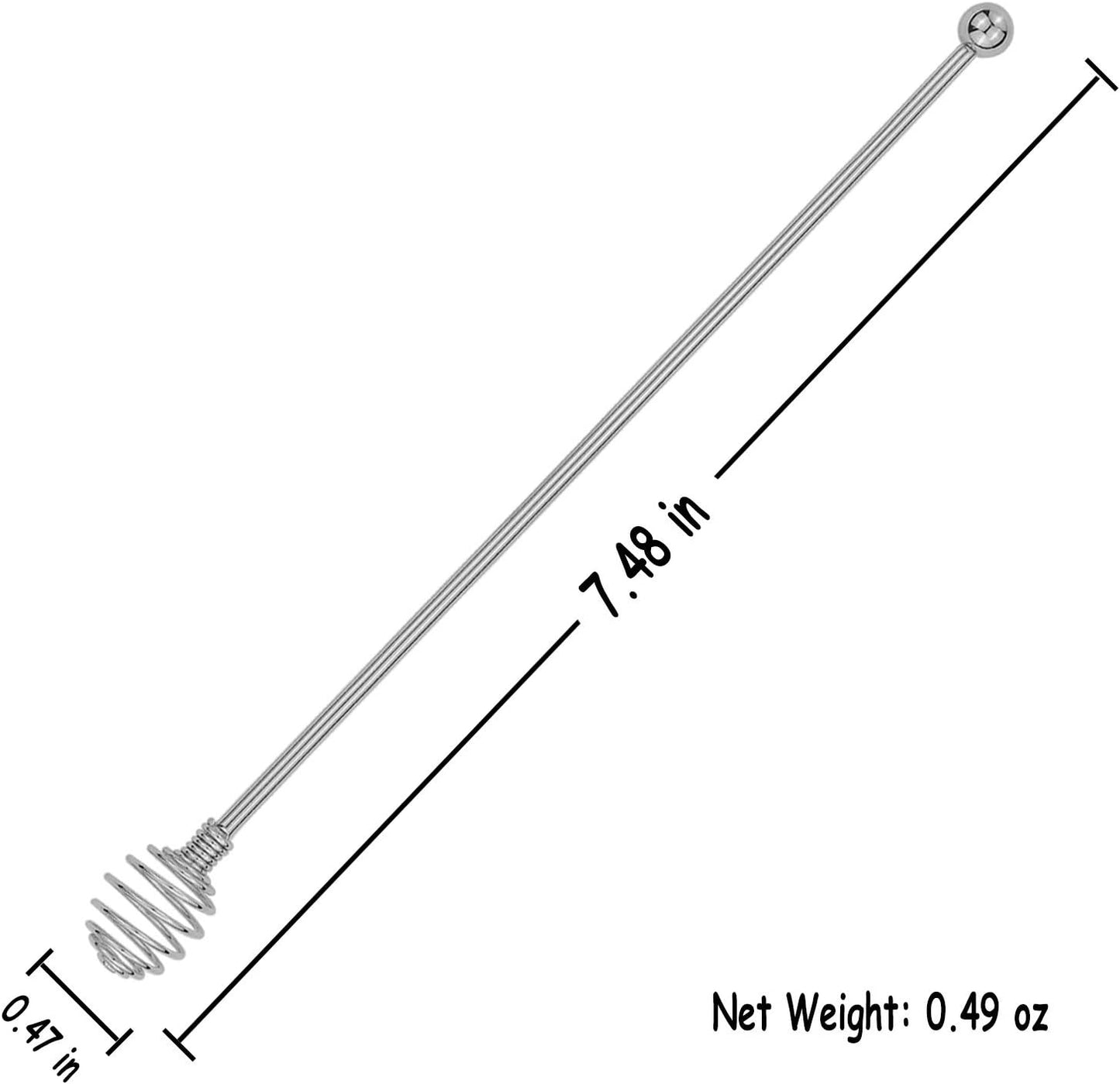 Coffee Stir Sticks,BURLIHOME Stainless Steel Swizzle Sticks 4Pcs Reusable Beverage Stirrers with Honey Shape