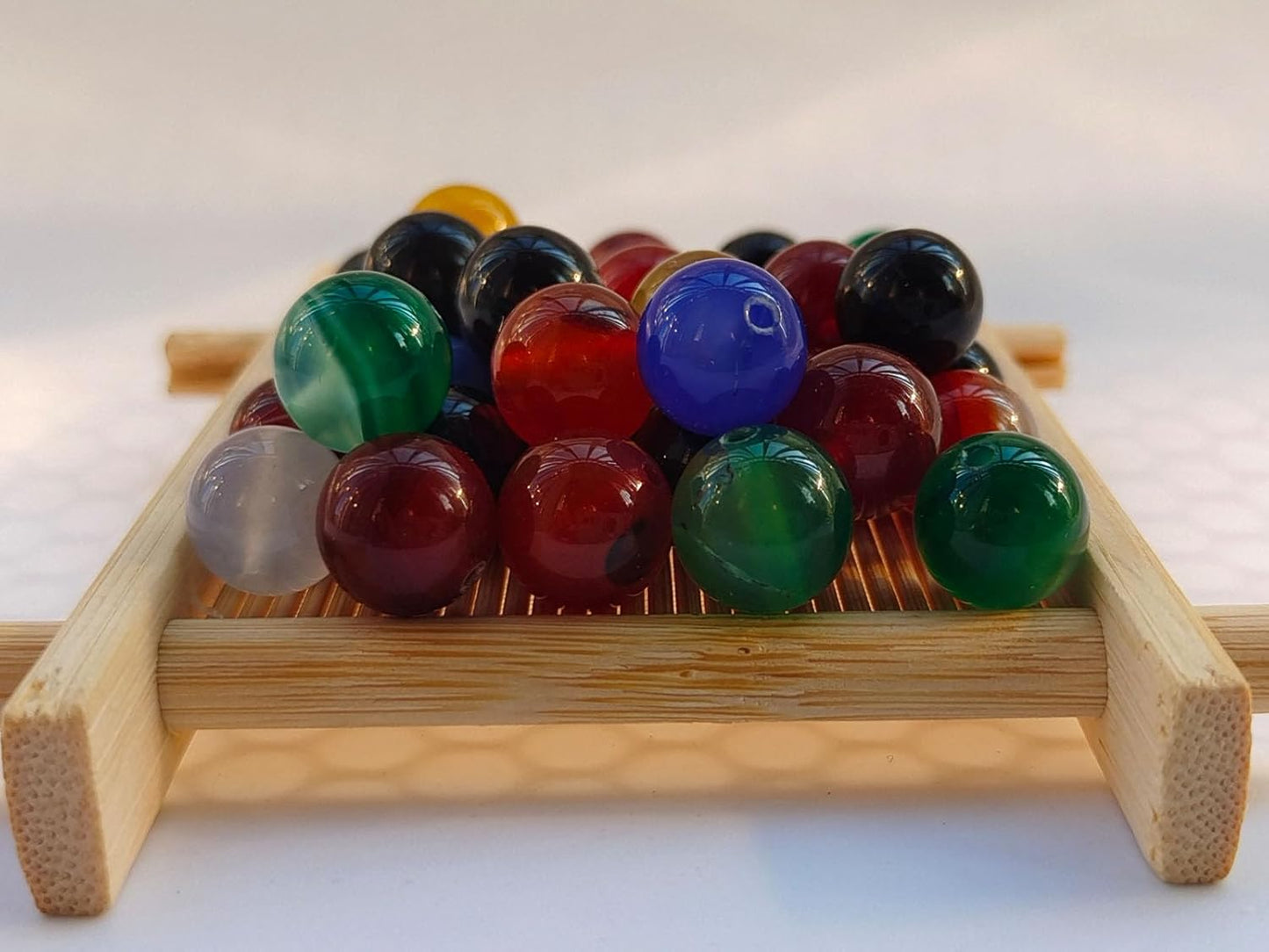 Stone Beads 8mm 100pcs Colorful Agate Beads Round Loose Gemstones Beads for Bracelet Necklace Jewelry Making (8mm, 60811 Colorful Agate)