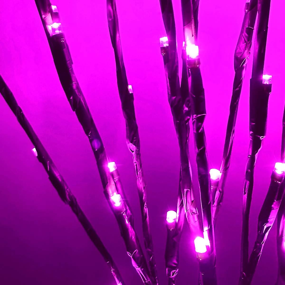 Led Branch Light Battery Operated Lighted Branches Vase Filler Willow Twig Lighted Branch 30 Inch 20 LED for Christmas Home Party Decoration Indoor Outdoor Use Pack of 2 Pink
