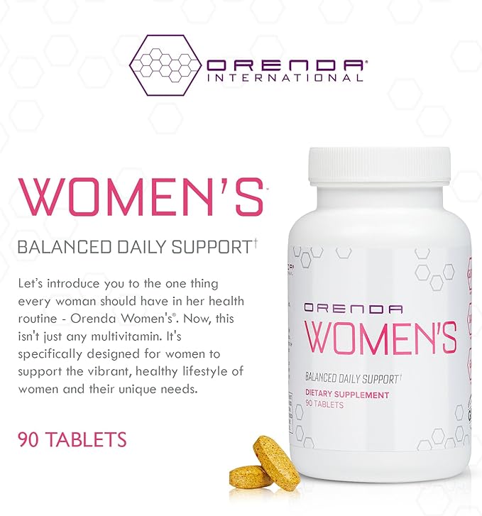 Orenda Women's Multivitamin -Blend, Dong Quai & Black Cohosh Vitamins, Minerals, Hormonal Balance, Immune and Heart Health - 90 Tablets