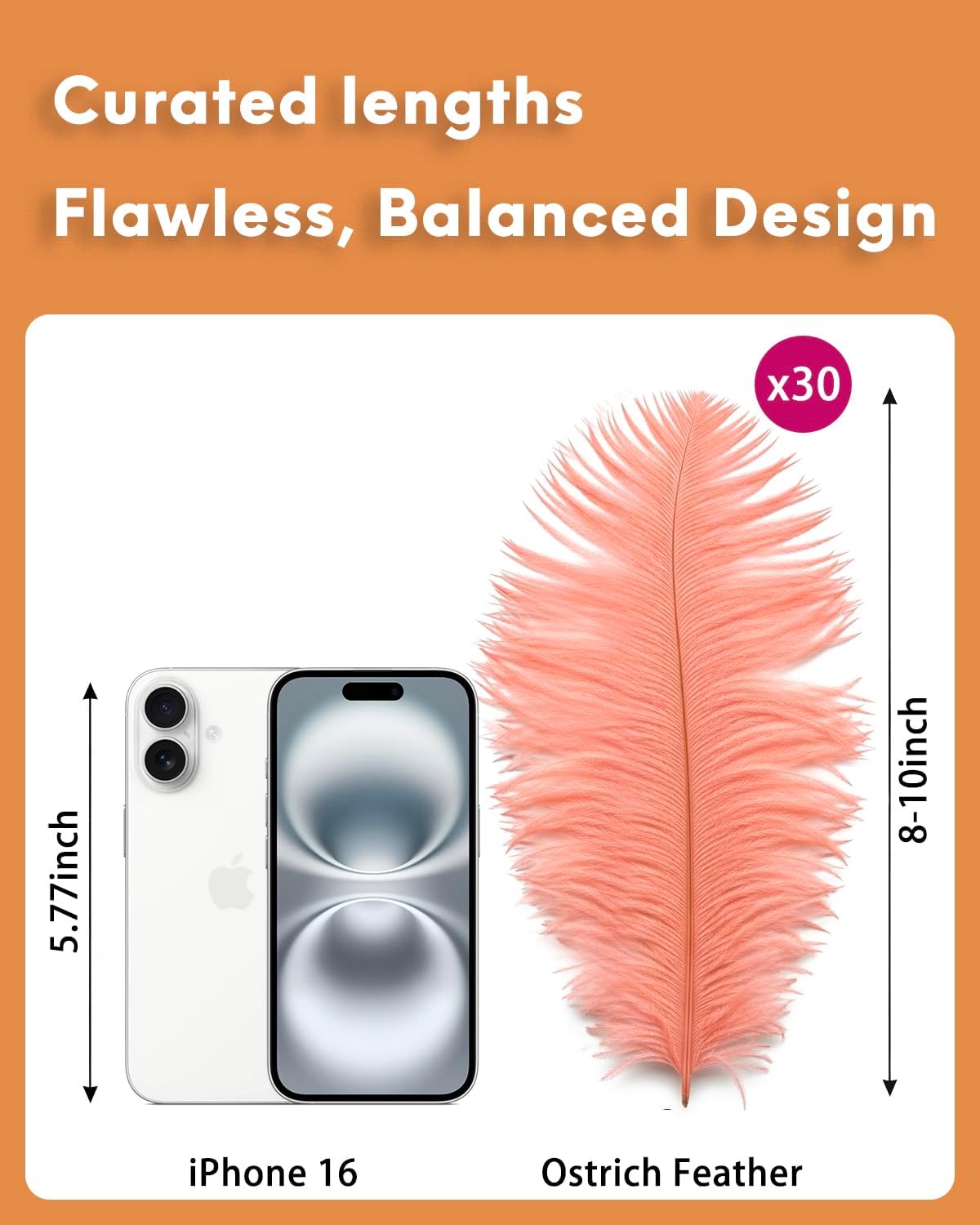 NEWONG 30pcs Rouge Pink Ostrich Feathers Natural Bulk 8-10in（20-25cm） Vase Craft Wedding Home Party Centerpieces Christmas Day Decoration