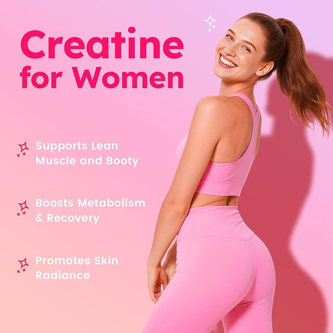 Creatine for Women, Creatine Monohydrate Gummies with Collagen+BCAAs+Hyaluronic Acid+Vitamin C & B12, Supports Lean Muscle, Booty, Energy & Recovery, 120 Sugar-Free Flavored Vegan Gomitas de Creatina