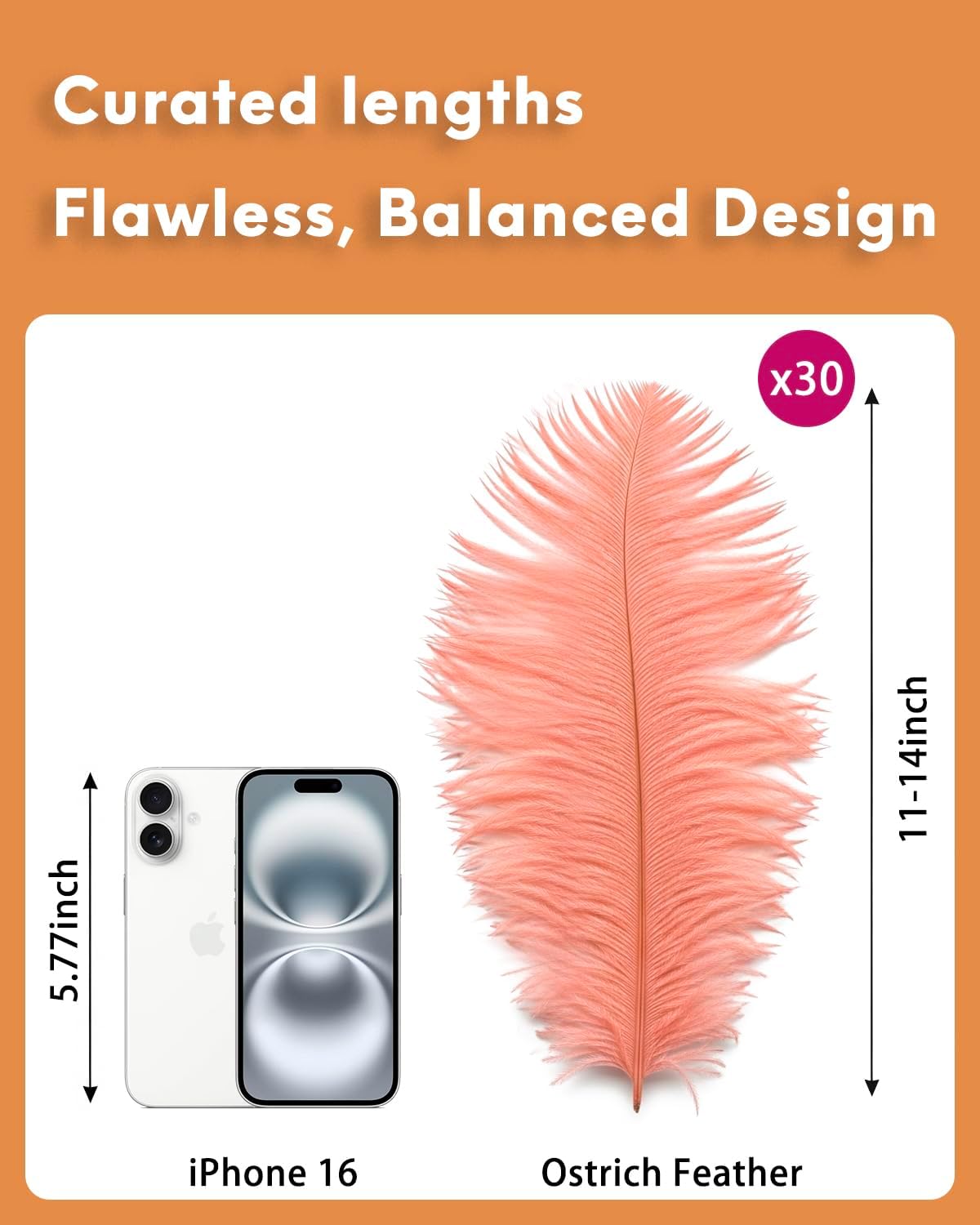 NEWONG 30pcs Rouge Pink Ostrich Feathers Natural Bulk 11-14inch(28-35cm) Vase Craft Wedding Home Party Centerpieces Christmas Day Decoration