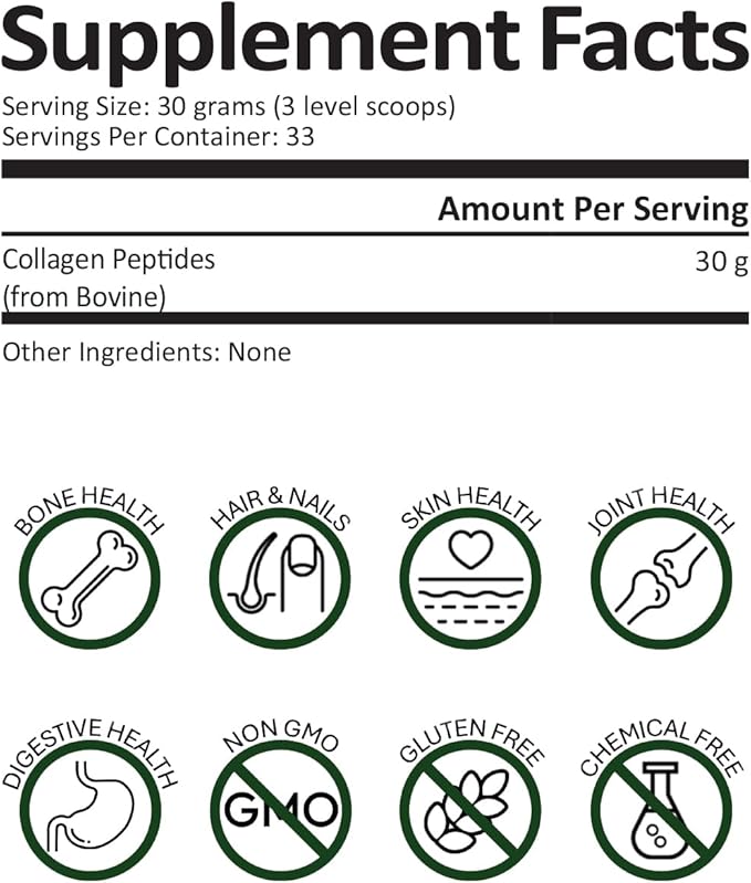 Survival Grocery® Collagen Peptides Powder – Grass Fed Hydrolyzed Collagen Protein Supplement, Types I & III, Unflavored, Gluten Free, Keto Friendly, Non-GMO, Dairy Free, 4kg, 4 Jugs