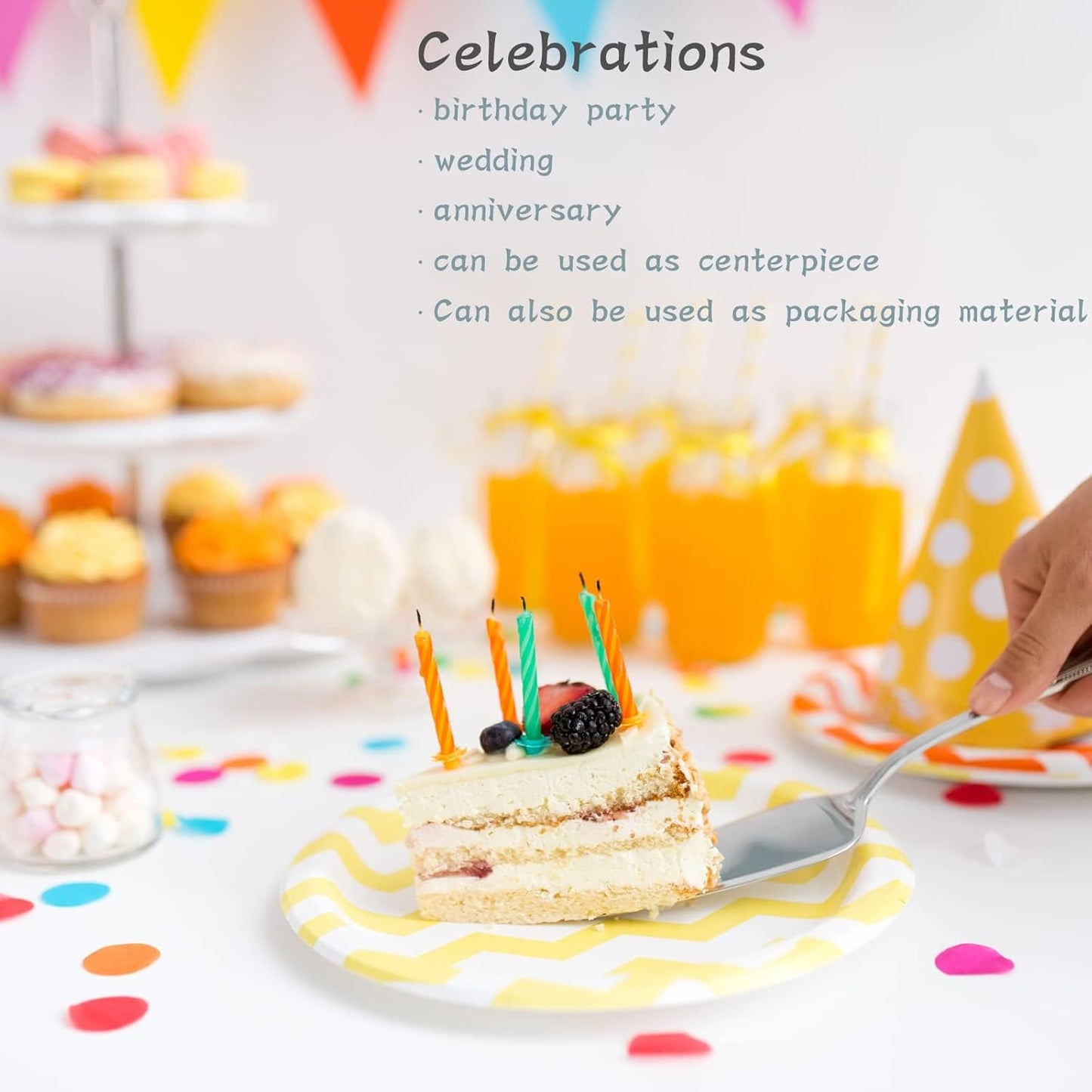 RYKOMO 20000 Pieces 1 Inch Round Tissue Paper Confetti, 7oz Multicolor Table Confetti Paper for Balloons Arts Craft DIY Scrapbooking Birthday Party Festival