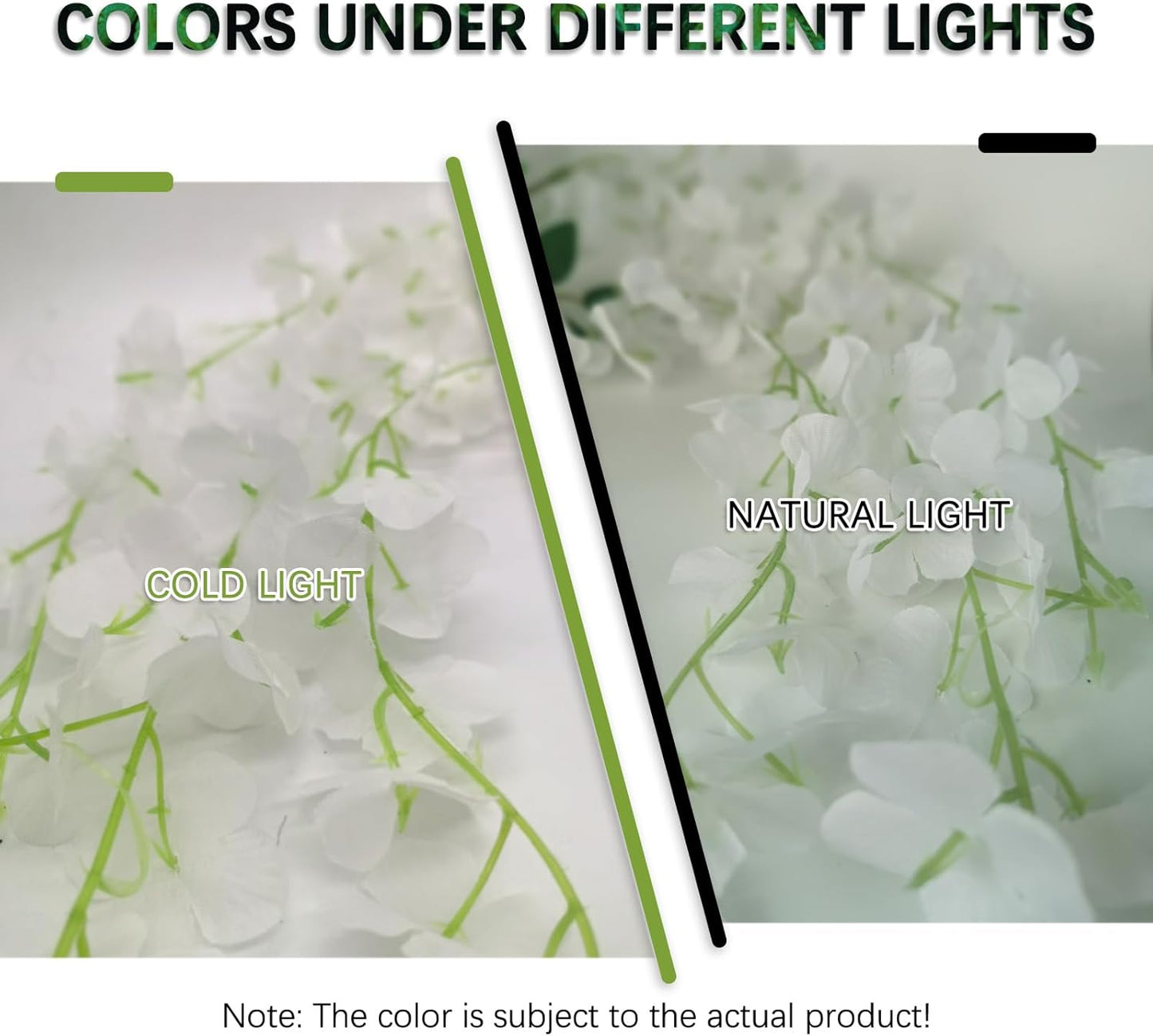 5 Pack White Wisteria Hanging Flowers Garland, 3.77 Feet Artificial Flower Vines, Fake Wisteria, Artificial Vines Hanging Garland for Backdrop Outdoor Yard Garden Decor