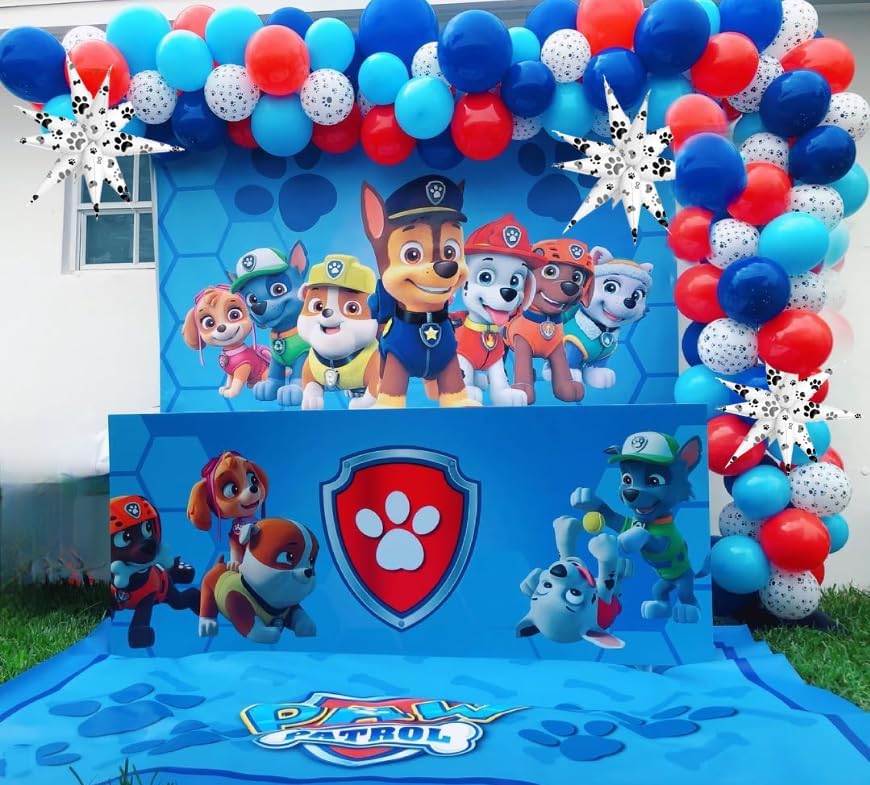 3pcs 26inch 3D paw Explosion Star foil balloon, dog paw theme Foil Cone star burst Balloons for dog Birthday Wedding New Year Party Event