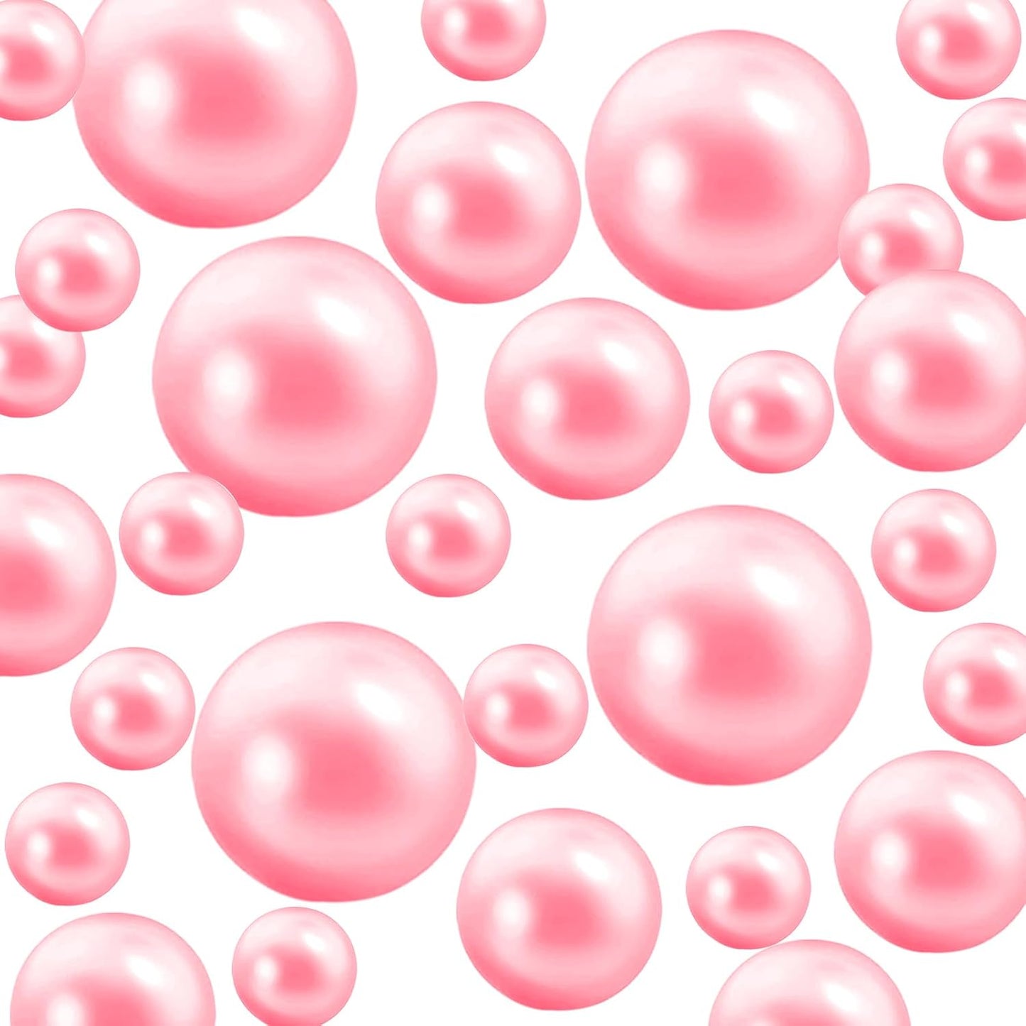 300Pcs Vase Filler Lightpink No Hole Faux Pearl Beads for Vase Filling Decorations, Candle Centerpieces, Wedding Centerpieces, Home Party Decor (8/14/20mm)