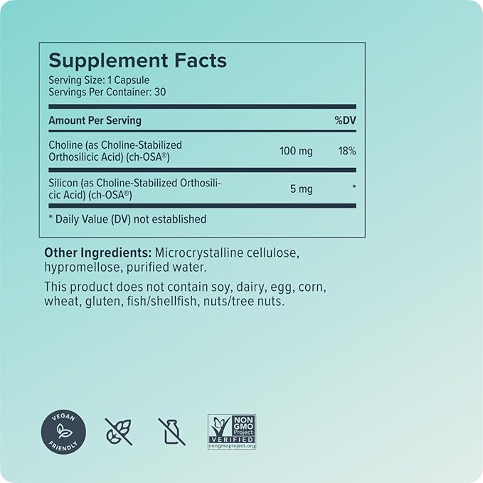 Biosil Collagen Booster Supplement - 30 Original Capsules, Pack of 2 - Patented ch-OSA Activator for Skin, Hair, Nails & Joints - Supports Natural Production - 30-Day Supply