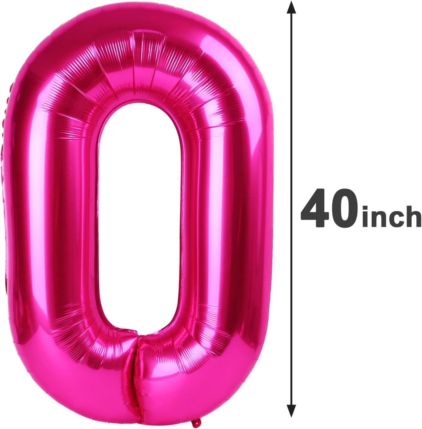 40 Inch Big Hot Pink 90 Balloon Number, Jumbo Giant Happy 90 Birthday Party Decorations, Large Mylar Foil Anniversary Birthday Party Engagement Decorations
