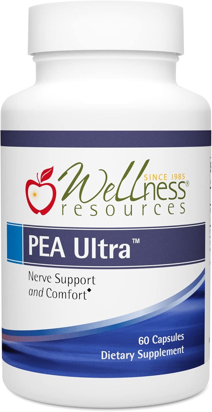 Wellness Resources Pea Ultra with Levagen+ High Absorption Pea Supplement for Minor Pain, Joint Health, Sleep Support, Brain Health & Stress Support - Palmitoylethanolamide 300mg, 60 Capsules