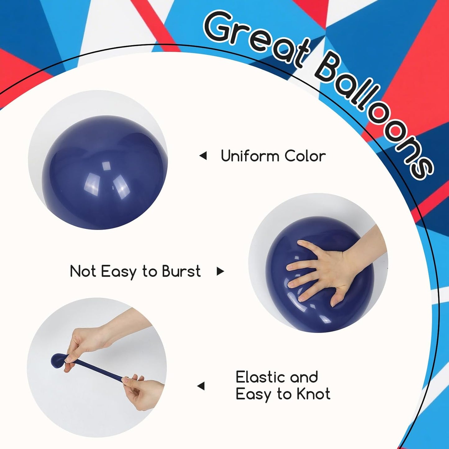 60pcs Red and Blue Balloons 12inch with Navy Slate Dusty Blue Red Balloons for Baby Shower Birthday Party Decorations