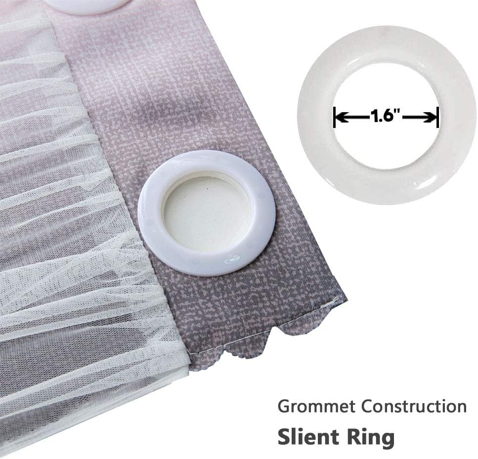 FANLI Ombre Rainbow Blackout Curtains for Kid Girls Bedroom Living Room Darking Stripe Double Layer Star Cut Out Wall Home Decor Gradient Grommet Window Curtains (Pink/Grey, 52W x 63L)