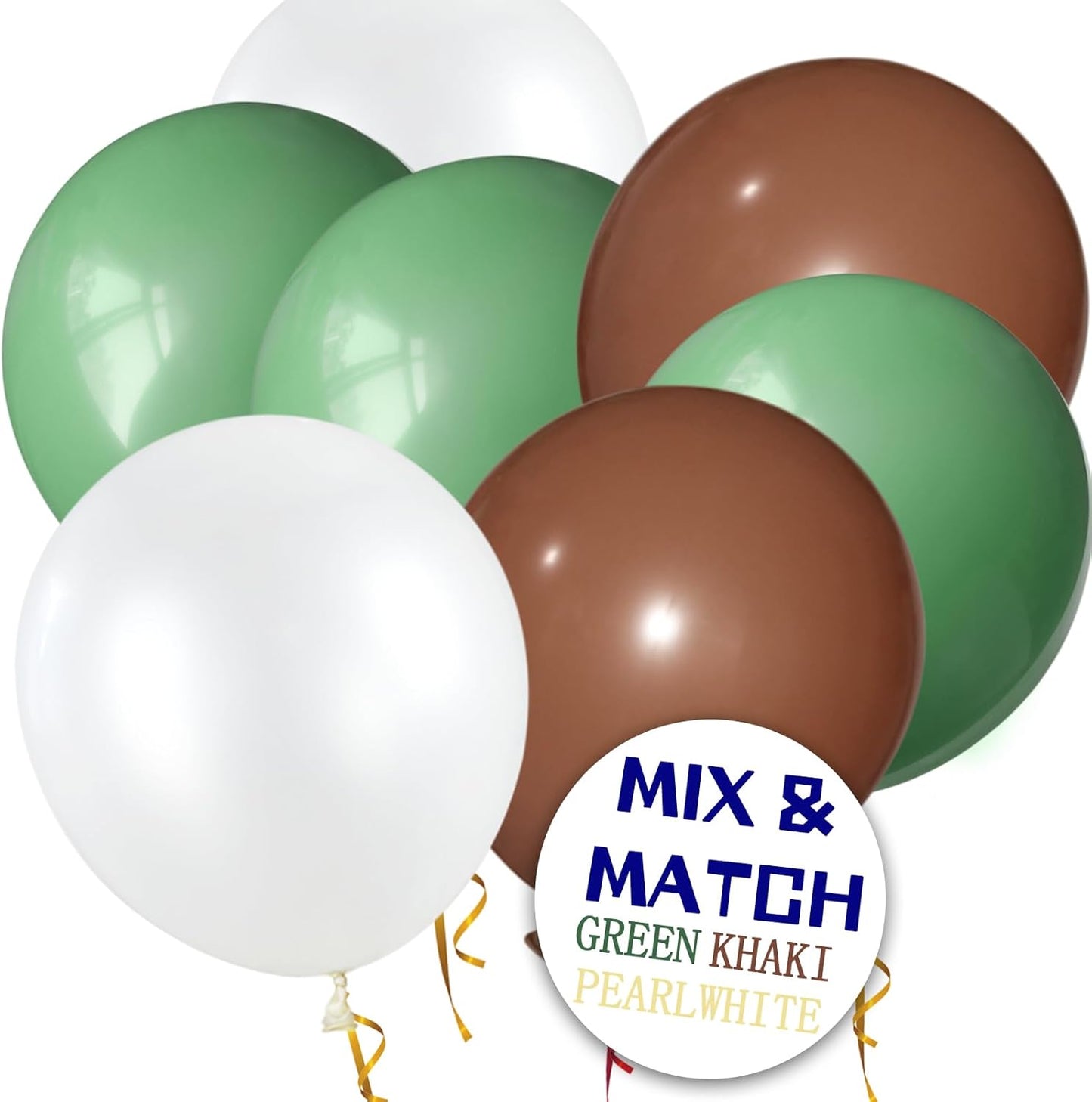 110Pcs Dark Sage Green Balloons Latex Party Balloons 12 inch Round Helium Balloons for Dark Sage Green Themed Christmas Sage Green Balloon (with 2 Ribbons).