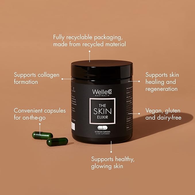 WelleCo The Goddess Elixir and Skin Elixir Bundle | Menopause Supplement, Hormone Balance, Helps Night Sweats and Hot Flashes | Supports Collagen Formation for Healing, Firmness & Elasticity