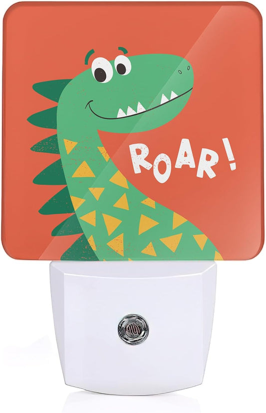 Cartoon Dinosaur Night Light, Night Light Plug into Wall with Dusk to Dawn Sensor, LED Lamp Energy Saving Lights for Men Women Boys Girls,Lamp for Bedroom Bathroom Hallway
