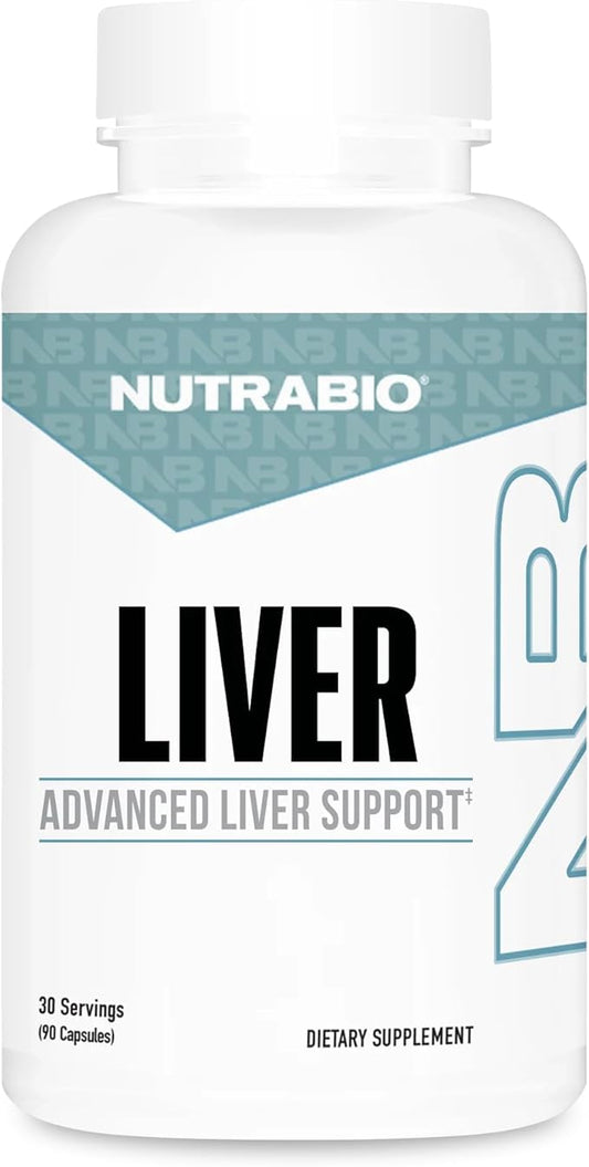 NutraBio Liver Supplement- Advanced Liver Support with Antioxidants, Milk Thistle Liver Detox, Glutathione, Tudca- Promotes Liver Cleanse Detox and Repair- 90 Capsules