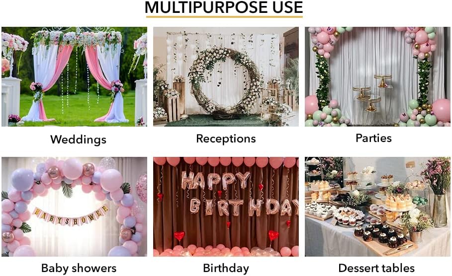 AK TRADING CO. 10 feet x 8 feet IFR Polyester Backdrop Drapes Curtains Panels with Rod Pockets - Wedding Ceremony Party Home Window Decorations - Eggplant Purple