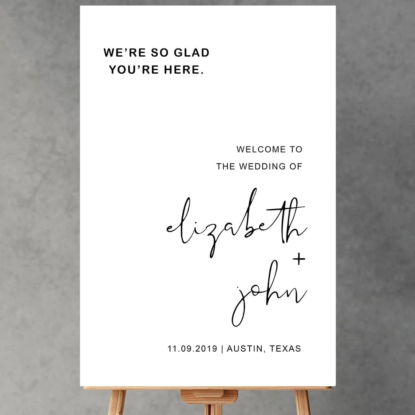 Minimalist Wedding Welcome Sign, Modern Wedding Welcome Sign, Welcome Sign Wedding, Wedding Sign