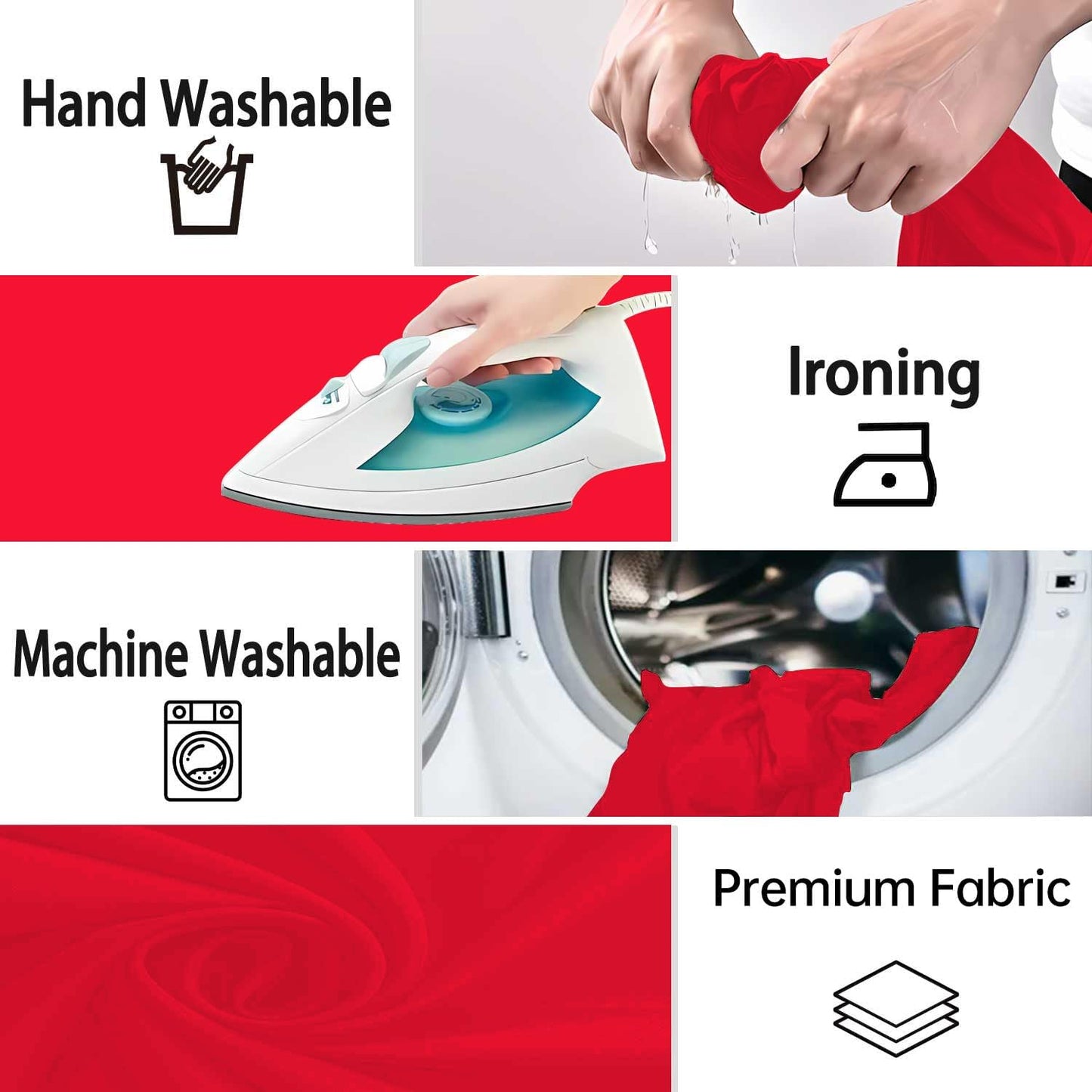 Red Photography Backdrop for Photoshoot, Photo Backdrop Curtain, Perfect Red Backdrops for Party Portrait Photoshoots Video Studio 10FTx10FT