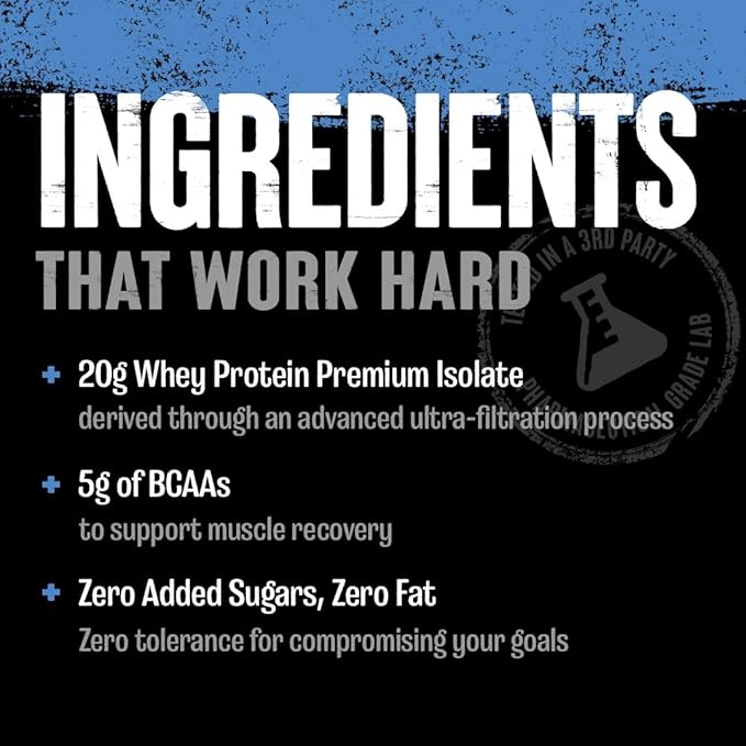 Clear Whey Isolate Protein Powder - Easy to Digest and Mix, 5g BCAA, Deliciously Juicy, Refreshing Anytime Drink for Men and Women, Blueberry Acai 125g (5 Servings)