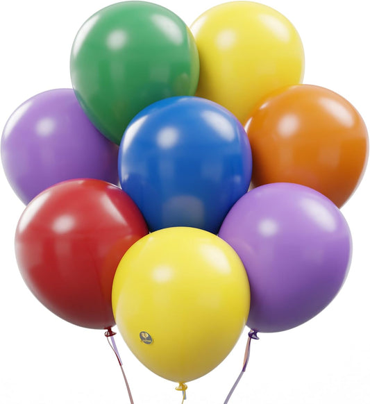 AFTERLOON® Biodegradable Balloons Assorted 10 Inch 500 Pack, Matte Color Thickened Extra Strong Latex Helium Float, for Baby Shower Gender Reveal Garland Arch Wedding Birthday Party Decorations