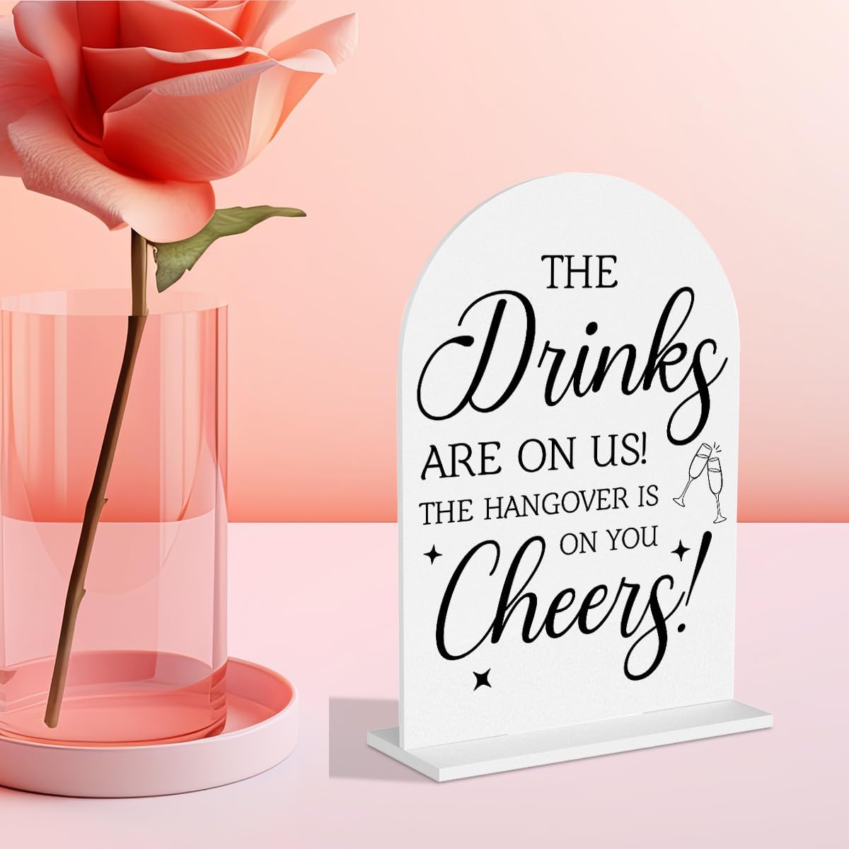 Wedding Decorations for Reception Ceremony, Wedding White Acrylic Table Sign for Marriage Parties Anniversaries Reception Cafe Hotel Party Bar Business Event