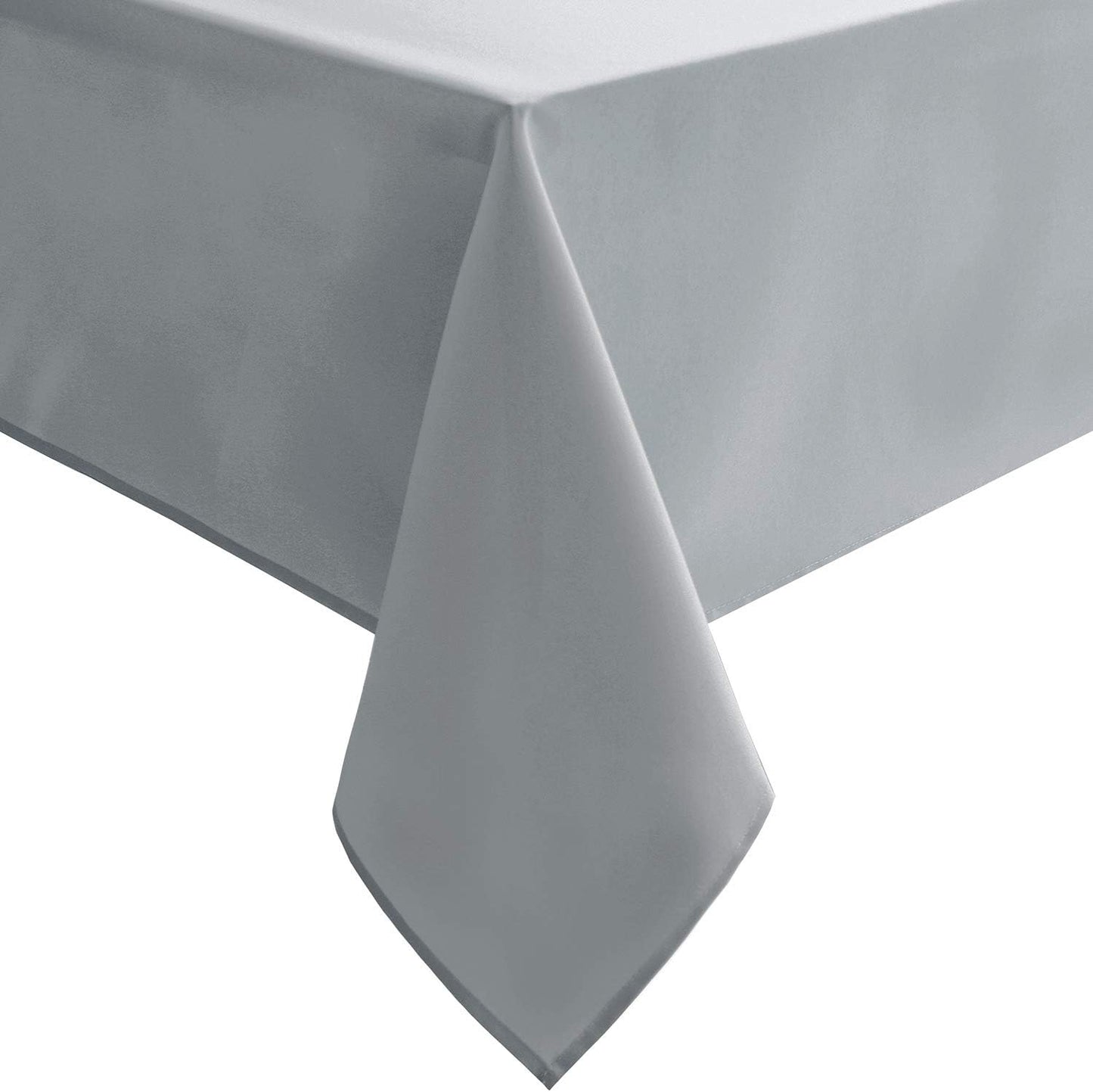 Hiasan Silver Grey Rectangle Tablecloth - Waterproof and Spillproof Washable Fabric Table Cloth for Dining Room Kitchen Party and Outdoor, 60 x 84 Inch