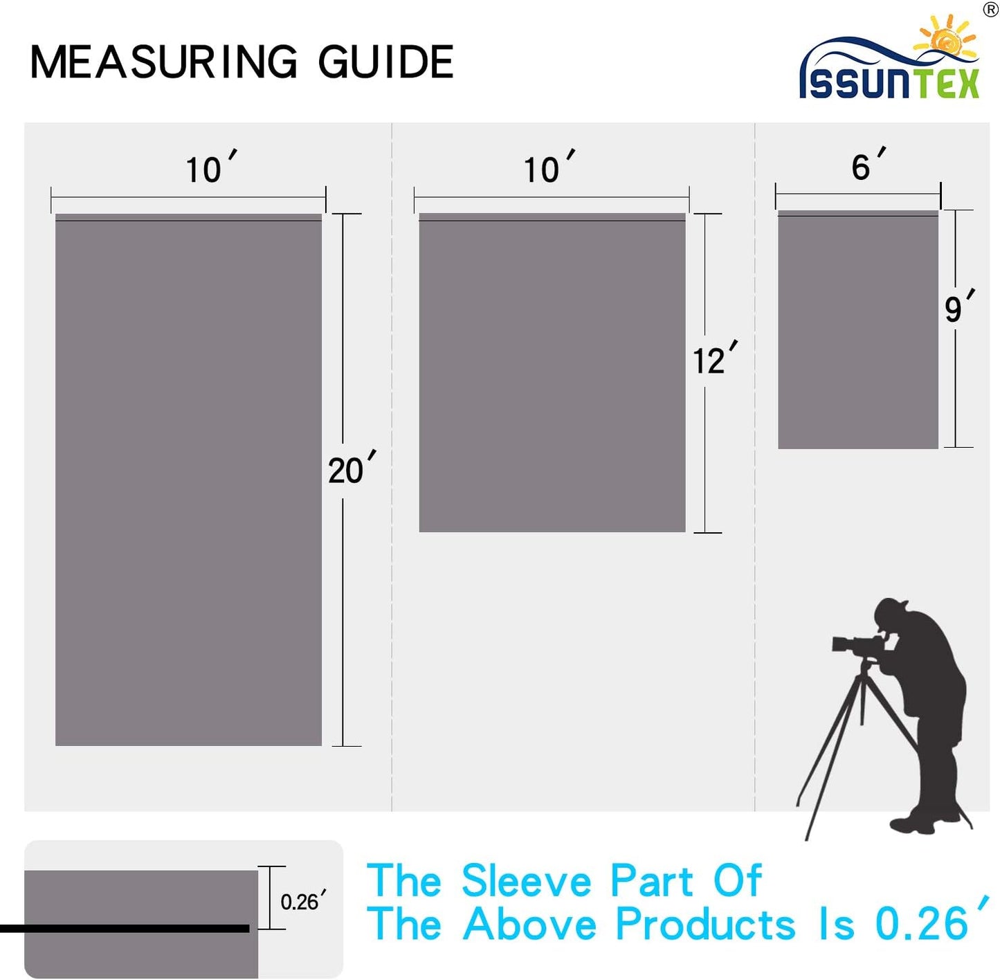 ISSUNTEX 10X12 ft Background Muslin Backdrop, Photo Studio, Collapsible High Density Screen for Video Photography and Television-Gray