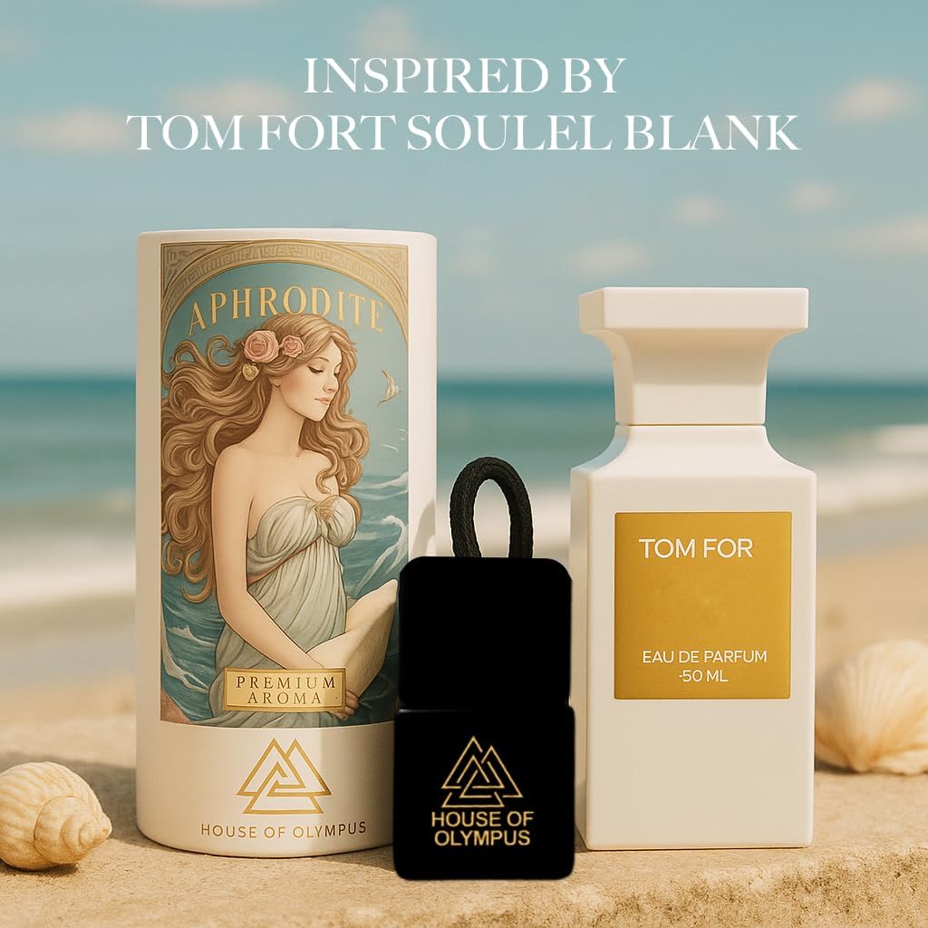 Aphrodite Hanging Car Air Freshener for Women, Only Natural Essential Oils - 60 Days Lasting Car Scent by House of Olympus - Made in USA