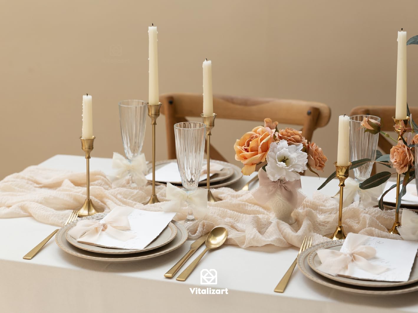 Vitalizart White Handmade Chiffon Silk Ribbon Fringe 1.5" x 21 Yd Nude & Ivory Frayed Edges Ribbons for Wedding Invitations Bridal Bouquets Gifts Wrapping Crafts Holiday Party Decorations