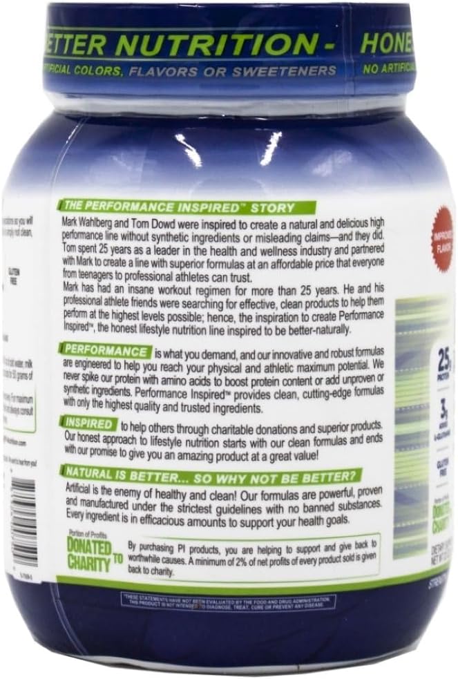 Performance Inspired Nutrition Isolate Whey Protein Powder – 25G Fast-Absorbing Protein – BCAAs & Added L-Glutamine – Clean & All-Natural – Chocolate Passion – 2 Pounds