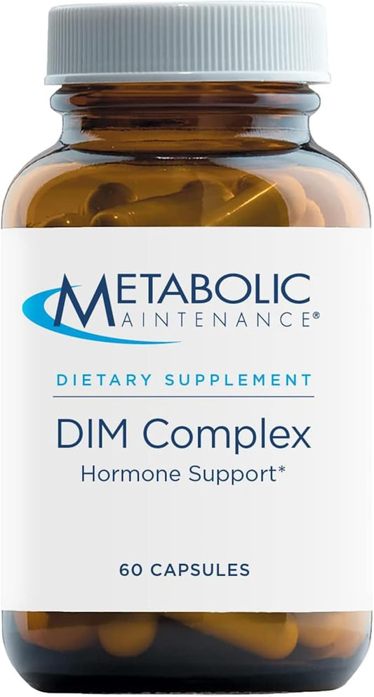 Metabolic Maintenance DIM Complex - 100mg DIM Supplement for Women and Men, Diindolylmethane for Hormone Balance, Estrogen, and Liver Health Support - 60 Vegetarian Capsules (Pack of 1)