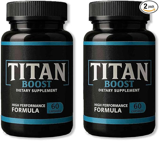 Titan Boost Strong – Titan Boost Testosterone Aid – Natural Energy and Strength Support for Men – 60ct