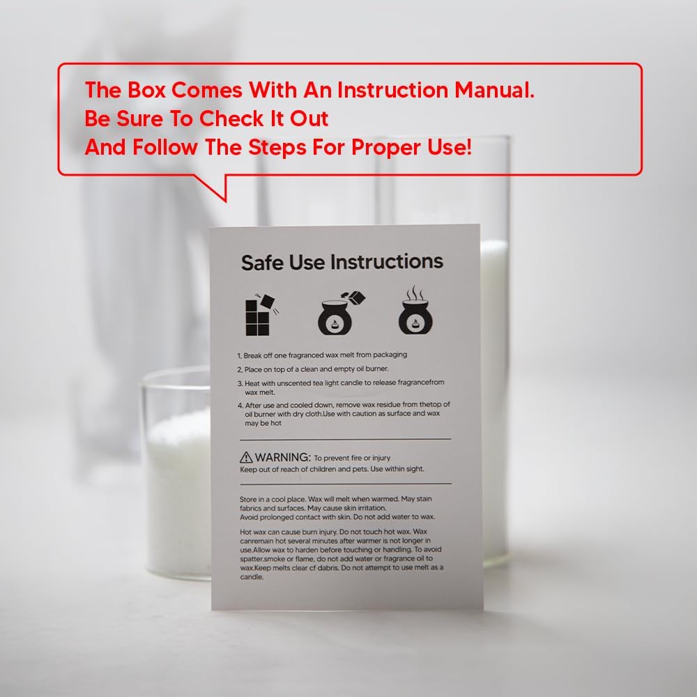 10-Pack Aromatherapy Wax Melts, Two Scent Combo | Wax Warmer & 8 Tealights Included | 90g (3.17 oz) per Pack | Eco-Friendly Soy Wax, 8 Scents (Cotton & Ocean Breeze) (Coconut & Sandalwood)