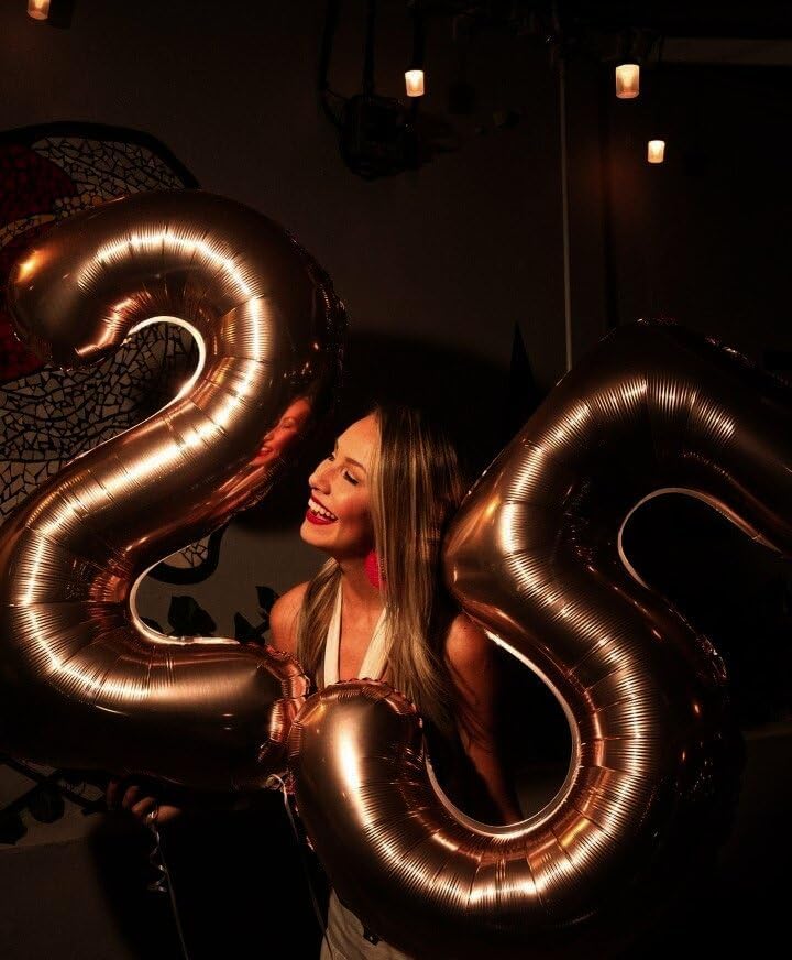 Large Coffee Brown 40 Inch Birthday Number 5 Balloon, Dark Brown Five 5th 15 25 35 50 55 Birthday Anniversary Celebration Decorations, Foil Mylar Helium Numbers 5 Balloons Girl Boy Party Supplies